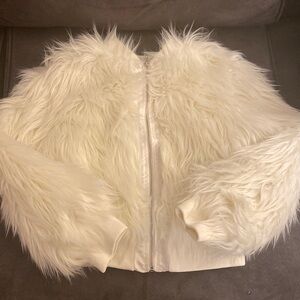 Disney D signed faux fur jacket